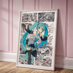 Poster Anime Manga - Miku - Download digitale - Pannelli Manga curati - Arte murale - Hatsune Miku - Vocaloid - Regalo Anime