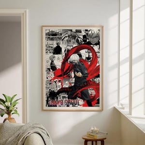 Anime Manga Poster - Tokyo Ghoul -Digital Download - Curated Manga Panels - Wall Art - Ken Kaneki - Anime Gift