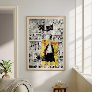 Anime Manga Poster - Tokyo Revengers - Digital Download - Curated Manga Panels - Wall Art - Mikey - Anime Gift