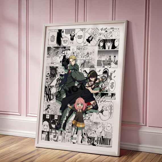 Anime Manga Poster - Spy x family -Digital Download - Curated Manga Panels - Anya -  Wall Art - Anime Gift