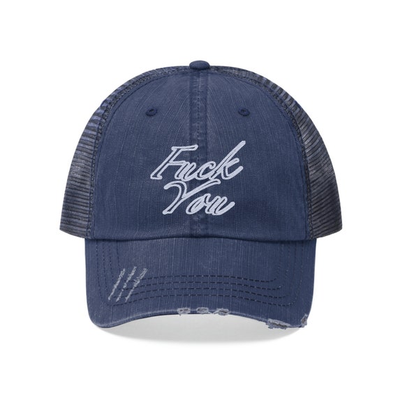 fuck you embroidered trucker hat