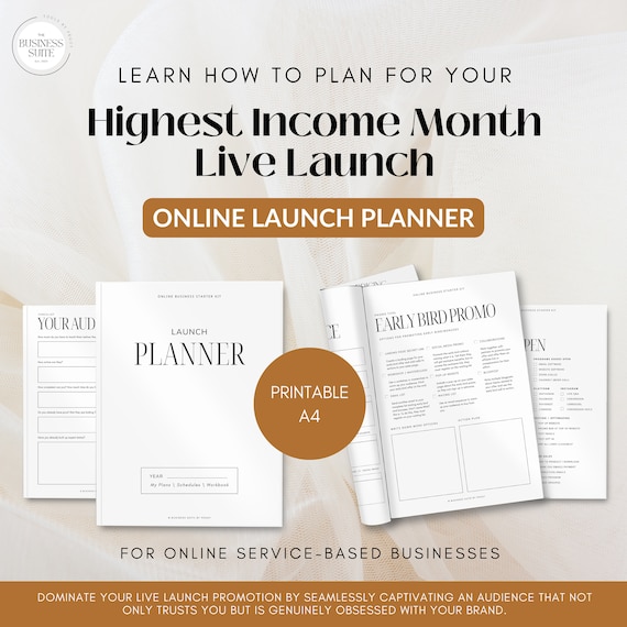 2025 Printable Launch Planner Calendar for Online Service Providers, Coaches, Consultants, Course Creators