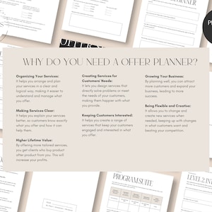48 Pages Printable Offer Suite Program Planner Workbook | How to Sell ...