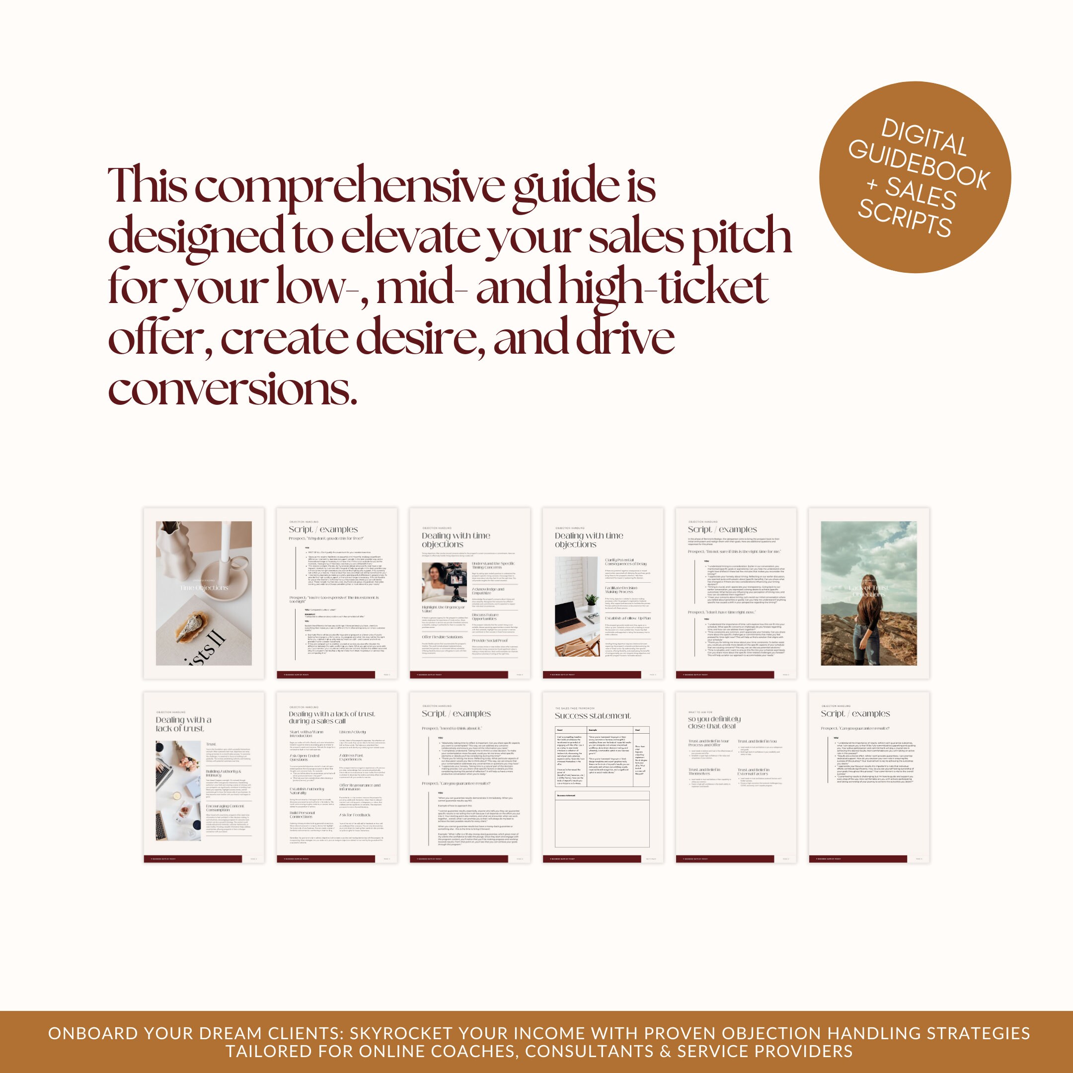 Sales Conversations Script Handbook | Objections High Ticket Sales ...