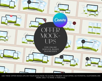 Sales Page Mockups | Website Offer Presentation (Canva)