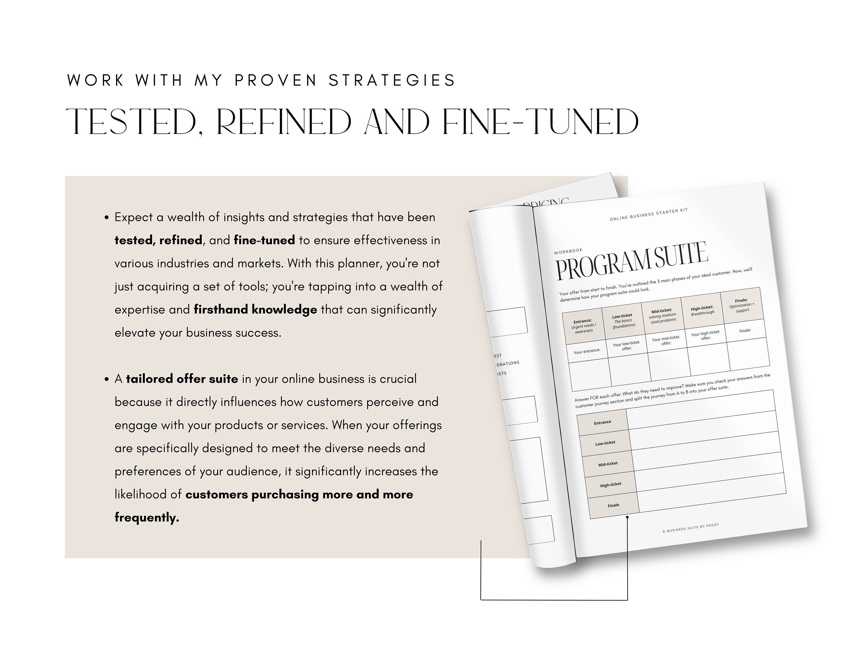 48 Pages Printable Offer Suite Program Planner Workbook | How to Sell ...
