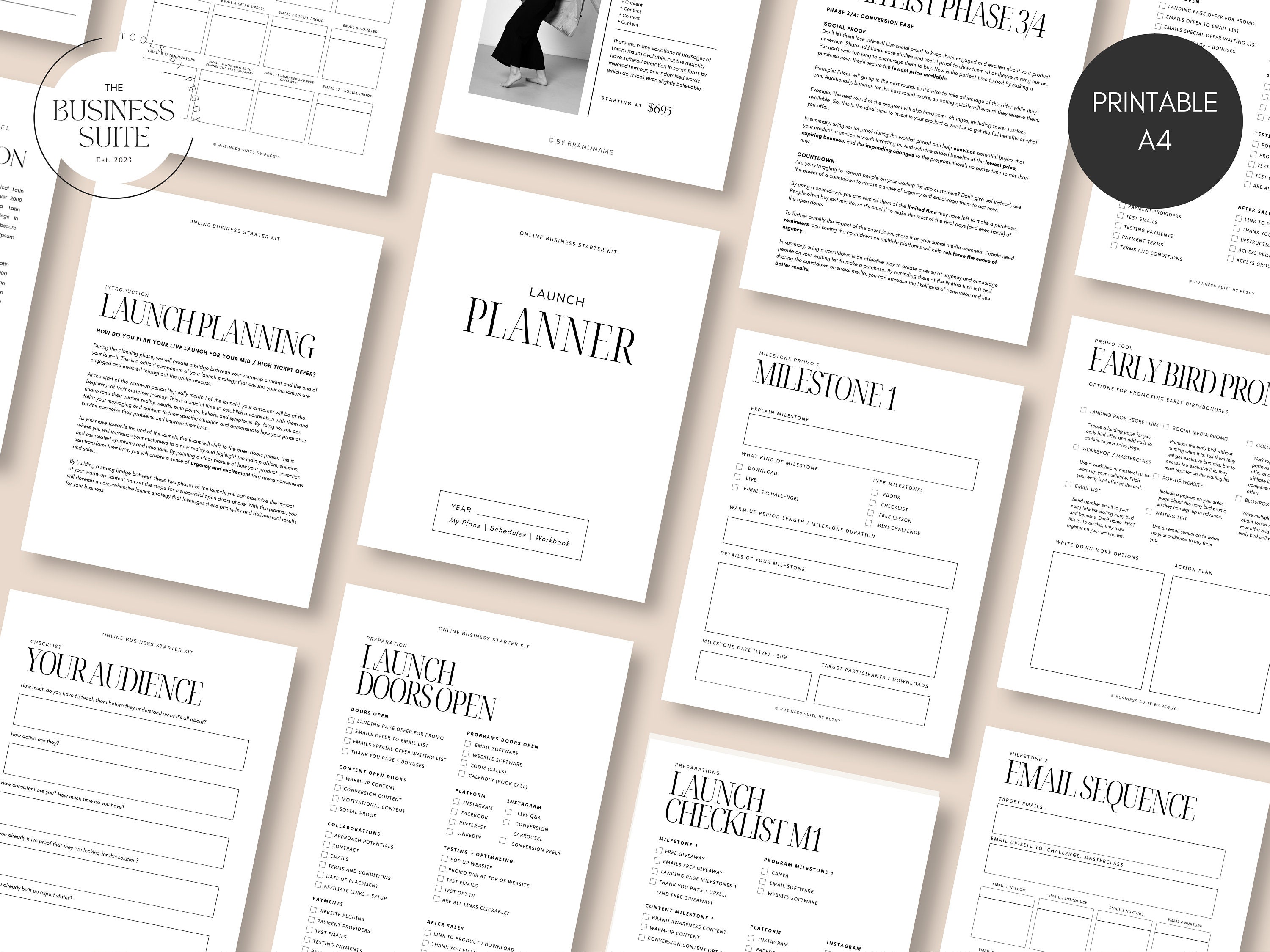 2025 Printable Launch Planner Calendar for Online Service Providers ...