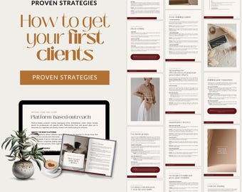 How to get your First Clients Handbook | Online organic Sales Strategy | Coaches | Sales guide | Client acquisition strategies | High ticket