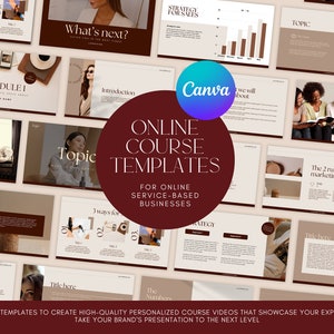 Online Course Sheets - Video presentation sheets | Canva template | Digital Courses