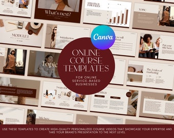 Online Course Sheets - Video presentation sheets | Canva template | Digital Courses