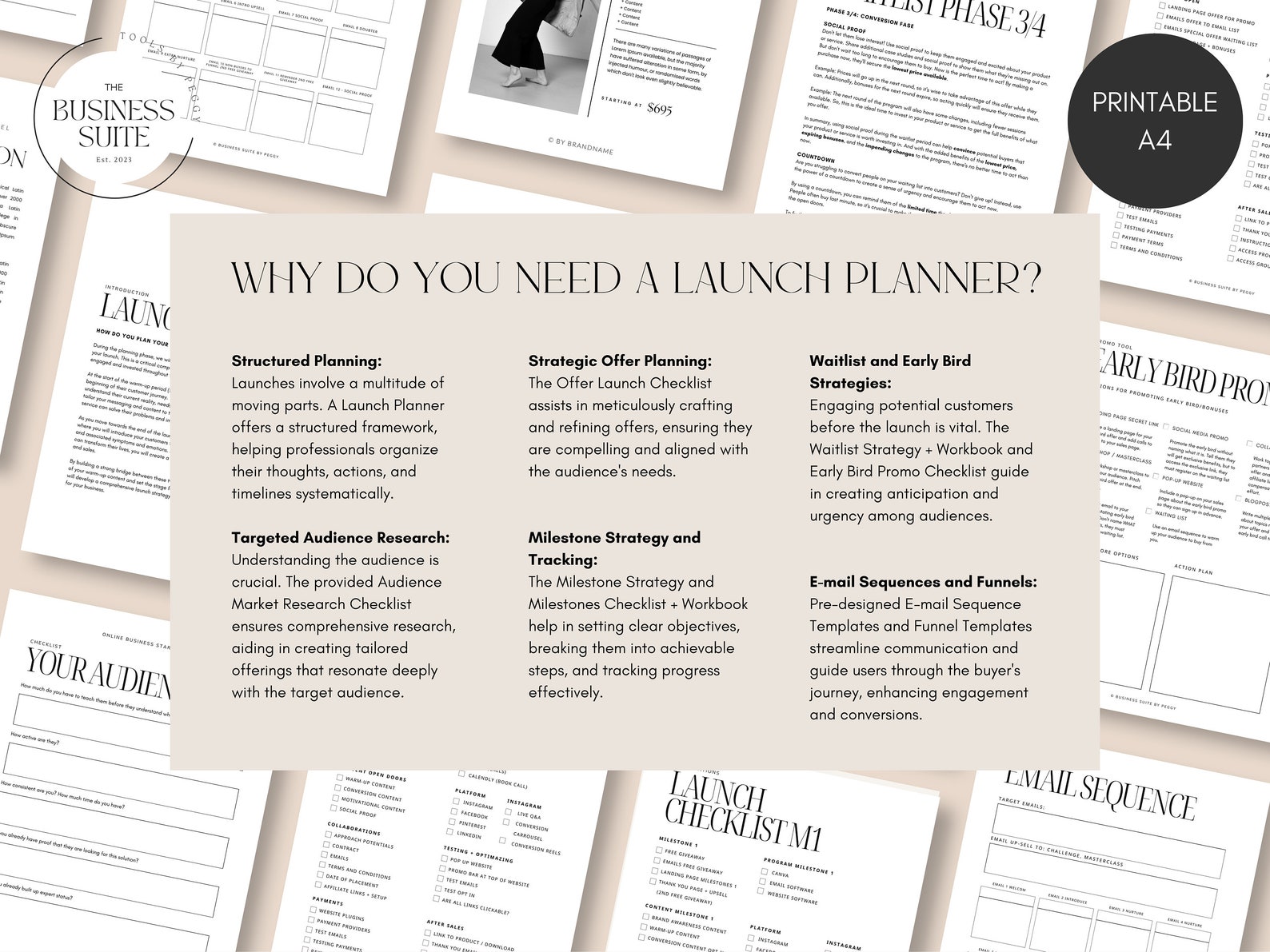 2025 Printable Launch Planner Calendar for Online Service Providers ...