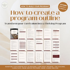 How to Curriculum Mapping Guide | Step-by-Step Program Creation Workbook + strategy | Digital E-book with Worksheets | 1-1 coaching Course