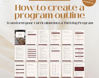 How to Curriculum Mapping Guide | Step-by-Step Program Creation Workbook + strategy | Digital E-book with Worksheets | 1-1 coaching Course