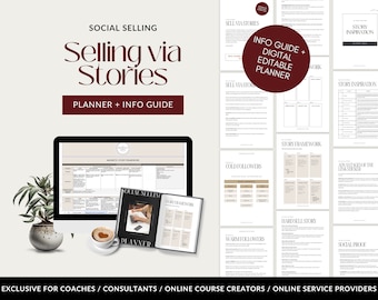Selling via Stories E-Book | Instagram Marketing Planner (Digital Download)