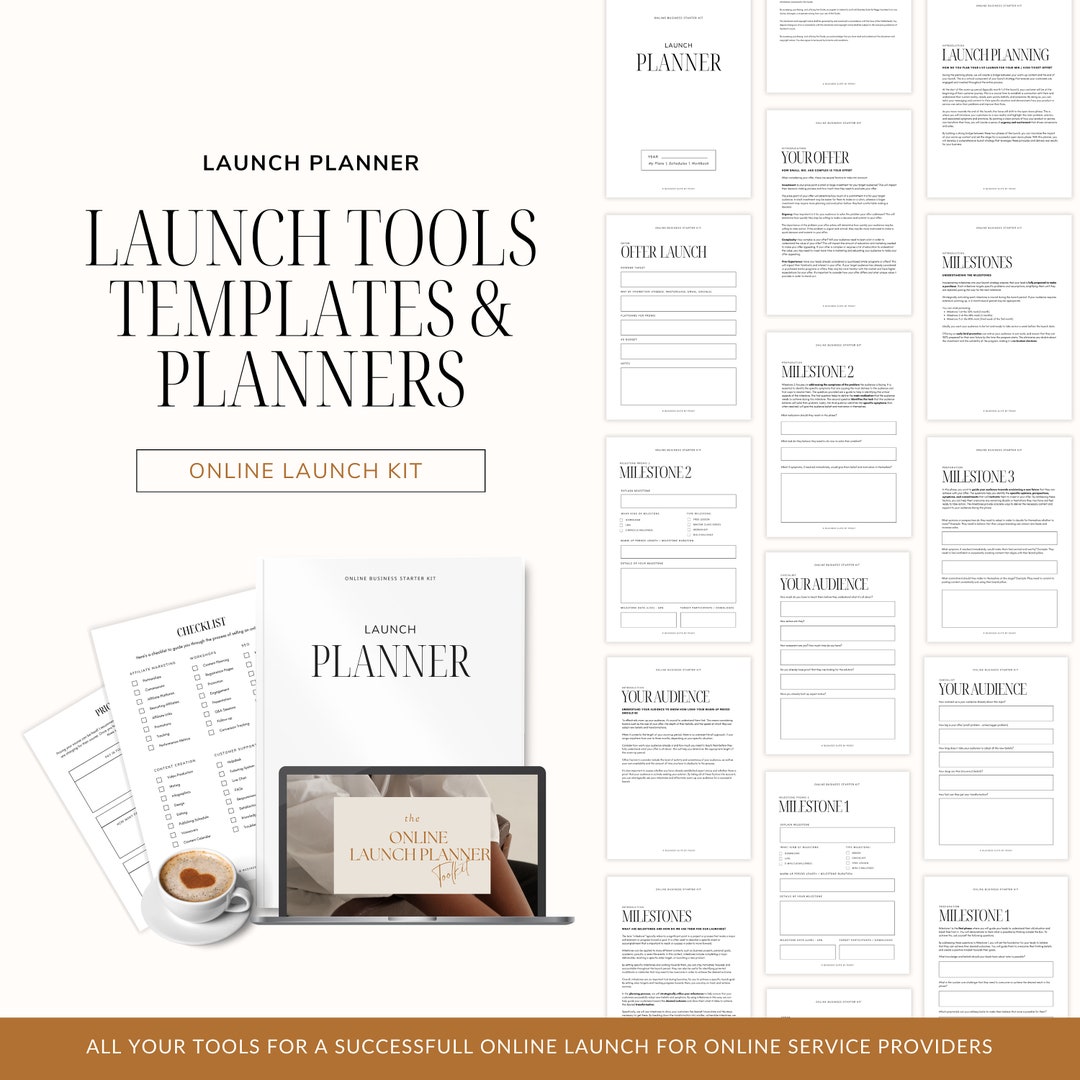 2025 Printable Online Offer Launch Planner Calendar for Course Creator ...