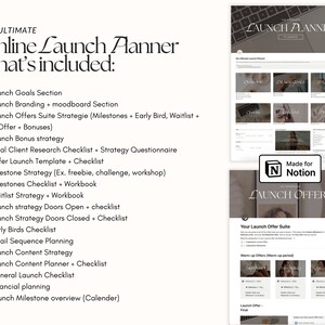 Notion Launch Template | Planner | Online Business Service Providers ...
