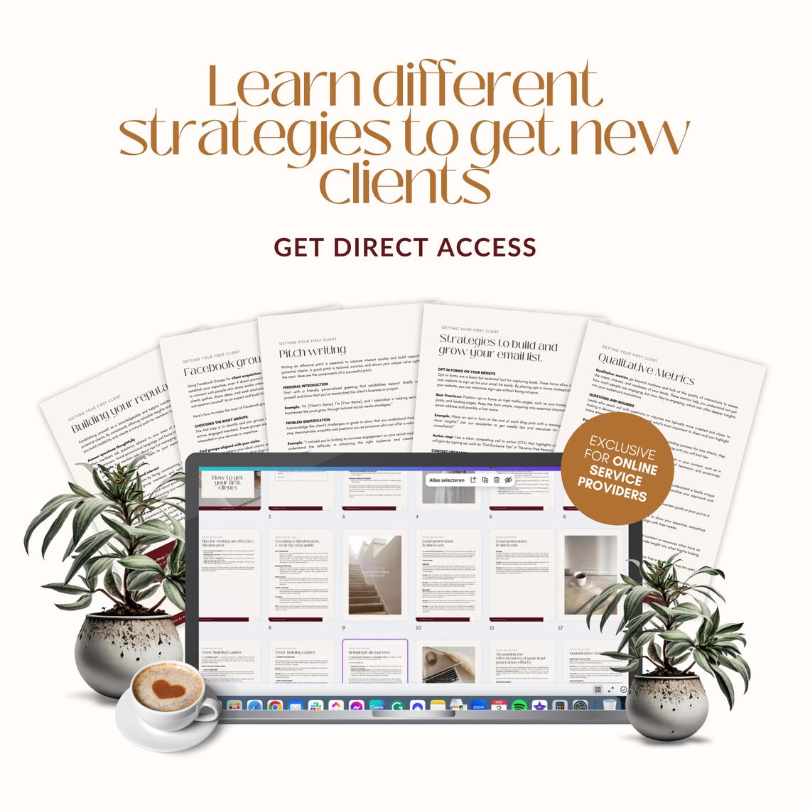 How to Get Your First Clients Handbook | Online Organic Sales Strategy ...