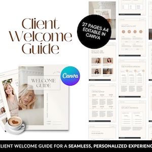 Client Onboarding Guide Template | Canva Template | New Client Welcome Packet | Client Contracts | Social Media Manager | Business Coach