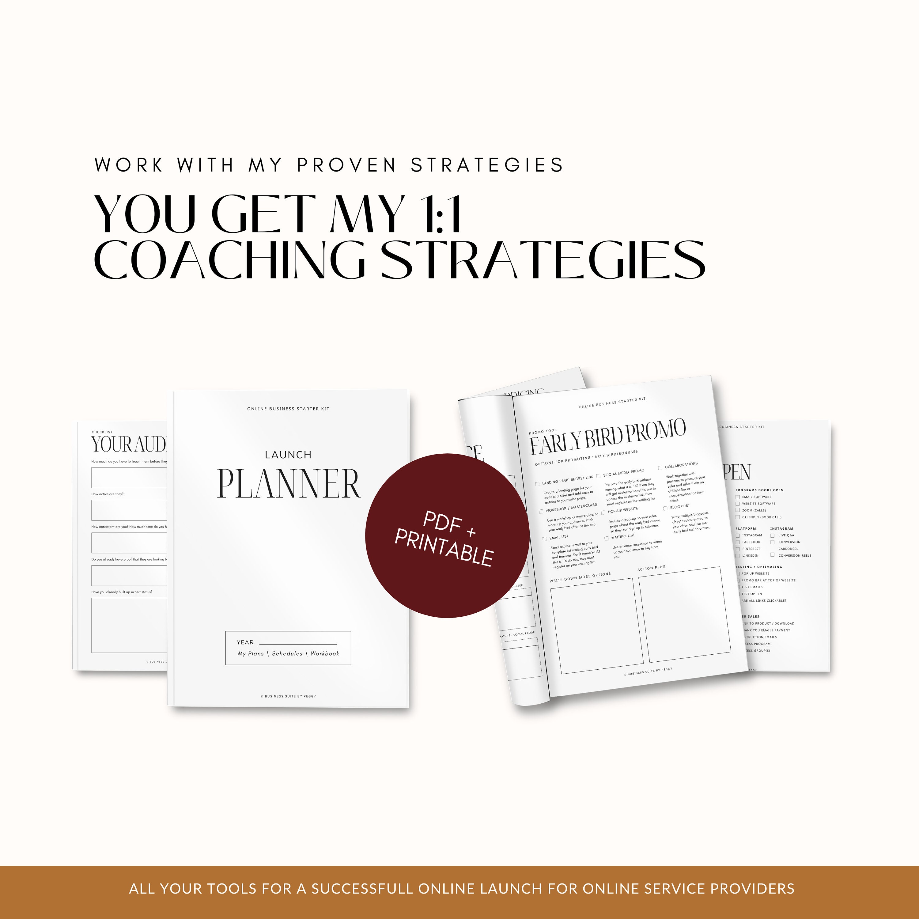 2024 Printable Online Offer Launch Planner Calendar for Course Creator ...