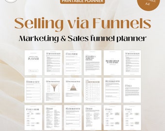 Selling via Sales Funnels | 2025 Sales Planner | Online Business Marketing and Sales Funnel Workbook | How to sell | Online sales | payments