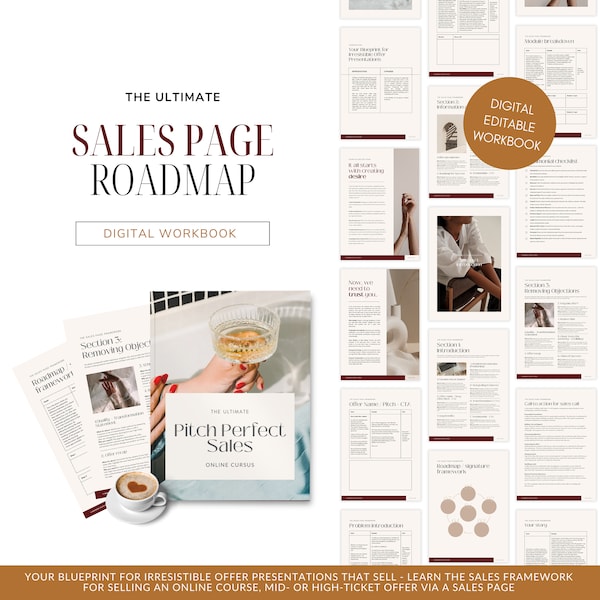 Sales Page Structure Blueprint | fillable | Product Landing Page  | Website Sales Template | website sales | Online workbook | Copywriting