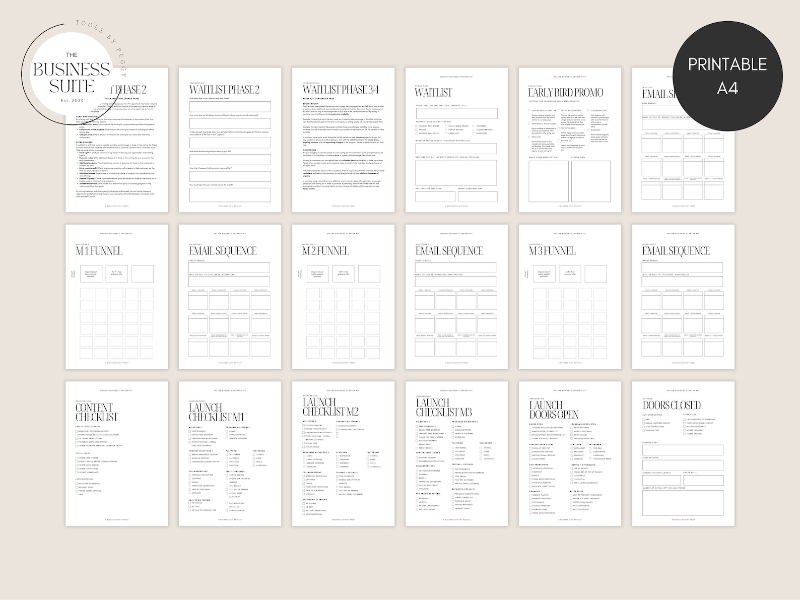 2025 Printable Launch Planner Calendar for Online Service Providers ...