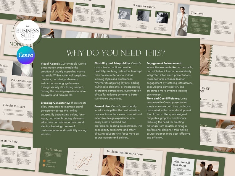 Online Course Sheets - Video Presentation Sheets | Canva Template ...