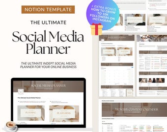 2025 Social Media Planner: Ultimate Notion Dashboard (Digital Download)