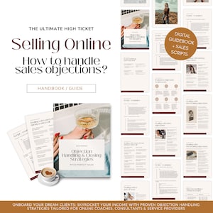 Sales Conversations Script Handbook | Objections High Ticket Sales Online Sales Strategy | Sales Template Marketing Help Ebook | Sales guide