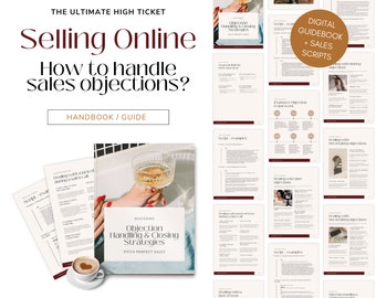 Sales Conversations Script Handbook | Objections High Ticket Sales Online Sales Strategy | Sales Template Marketing Help Ebook | Sales guide