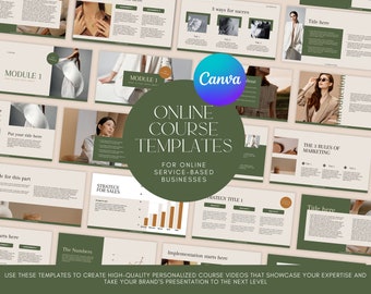 Online Course Sheets - Video presentation sheets | Canva template | Digital Courses