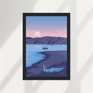 Seatoun Beach, Wellington Art Print