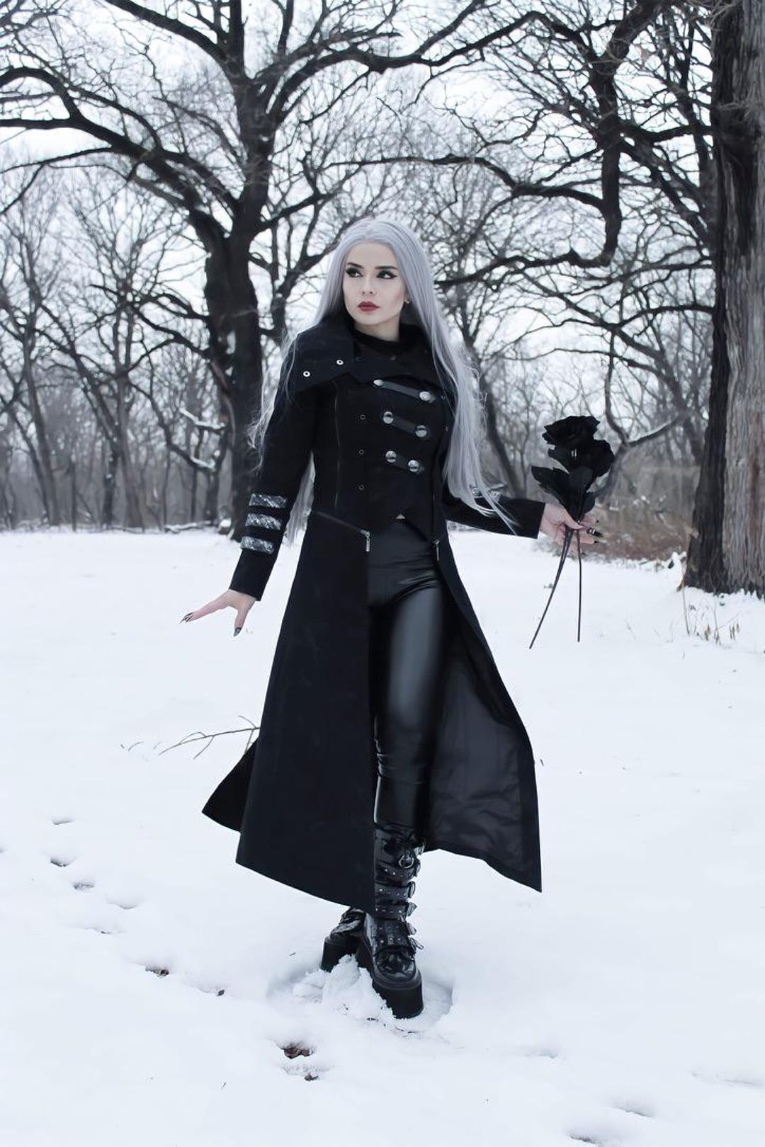 Snow Goth Poster: Dark Fantasy Winter Art (18x24 Print) - Etsy