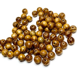 20pcs cuentas de madera, 10 mm, cuentas de madera pulida, bricolaje, fabricación de joyas, cuentas a granel, cuentas de madera natural, cuentas redondas, hippie, boho