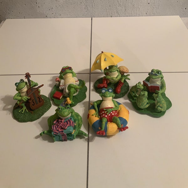 Russ Hip-Hop Frogs Collection. Several styles. Each sold separately. Home decor. Shelf decor. Fun Frog Figurines. Yard decor.