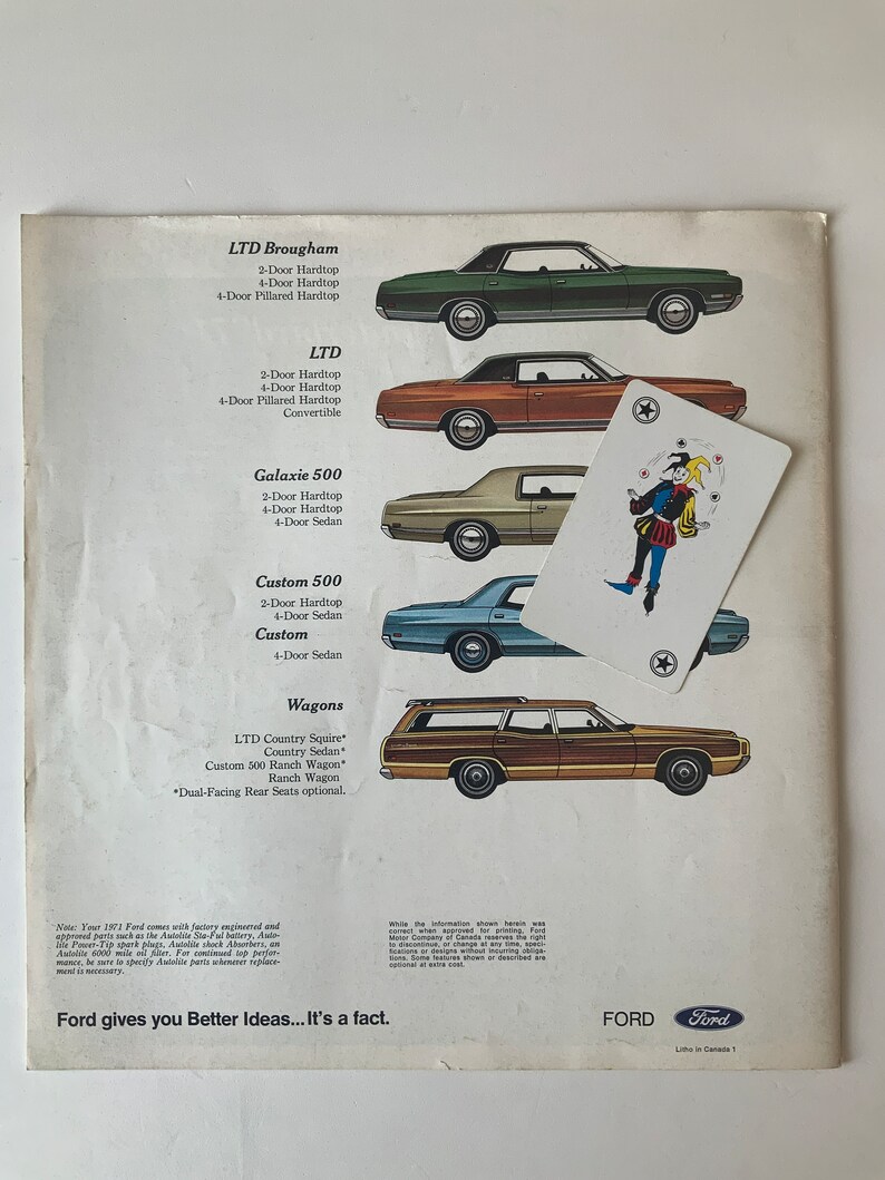 1971 Ford brochure. Passenger cars. Galaxie 500, Thunderbird, more. image 4