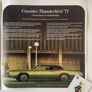 1971 Ford brochure. Passenger cars. Galaxie 500, Thunderbird, more. image 2