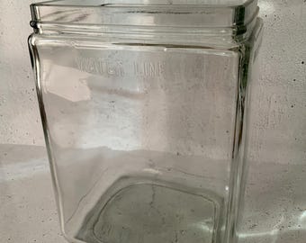 Glass Wet Cell Battery Jar. Antique Square Glass Battery. Turn of