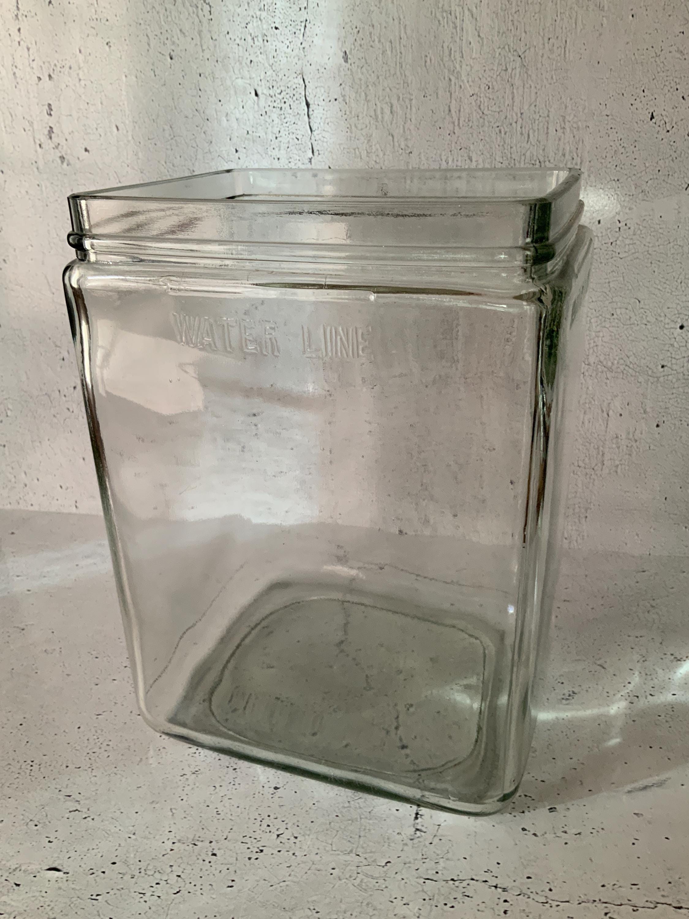 Glass Wet Cell Battery Jar. Antique Square Glass Battery. Turn of
