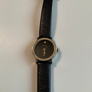Ladies’ Shivas watch. Speidel band: high quality. Genuine leather. Analog. Black face. Fashion watch.