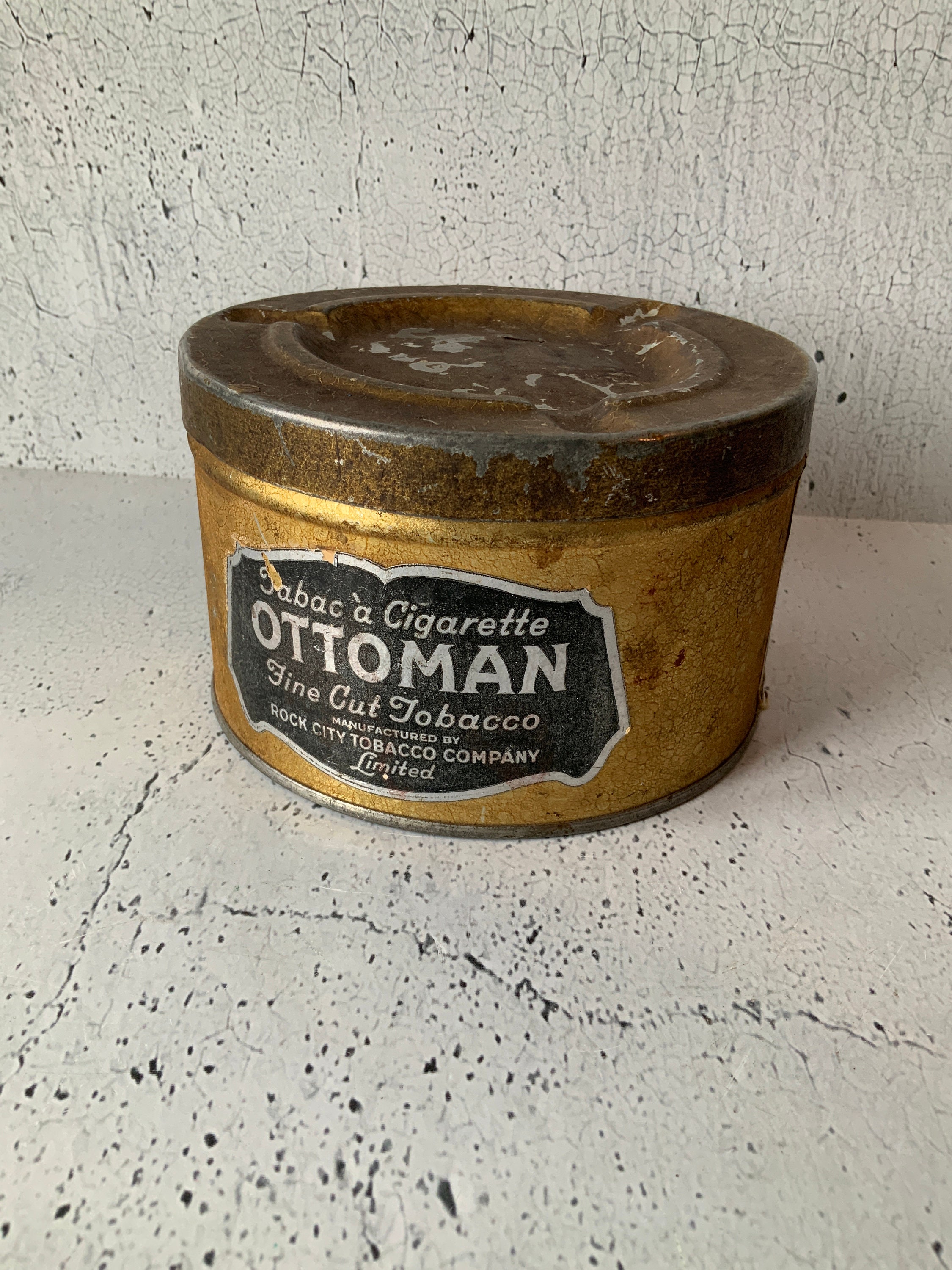 ottoman tobacco company Ottoman Tobacco Tin. Ashtray Top. Vintage Pipe and Tobacco Tin. Hammered  Finish. Rock City Tobacco Co. Smoke Shop. Tobacciana. Collectible