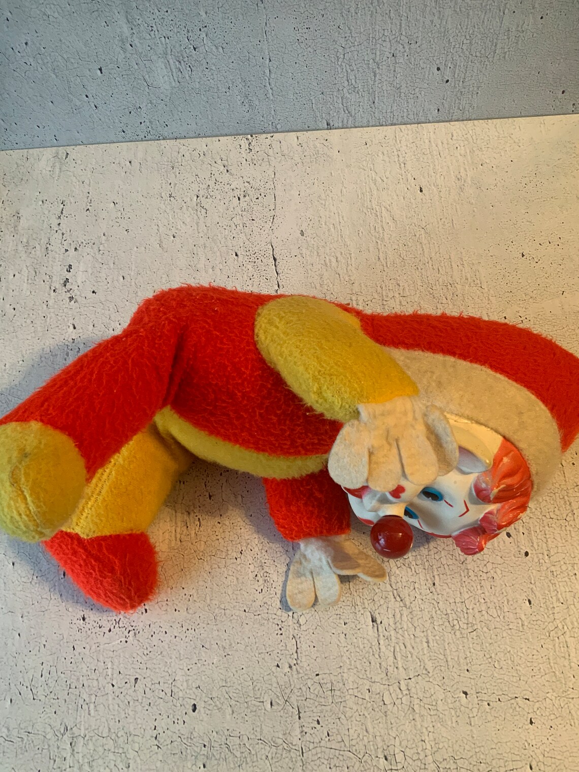 Musical Clown. Windup Nose. Vintage. Red and Yellow Clown Etsy