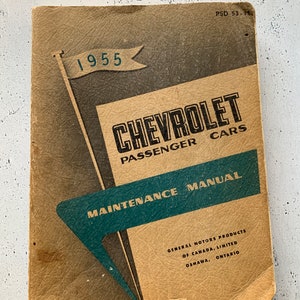 1955 Chevrolet bilunderhållsmanual. 55 Chevy. Skokartong. Tri-Five. 265 v8. Delray. Townsman. 210-serien. Gamla bilprylar. Servicemanual.