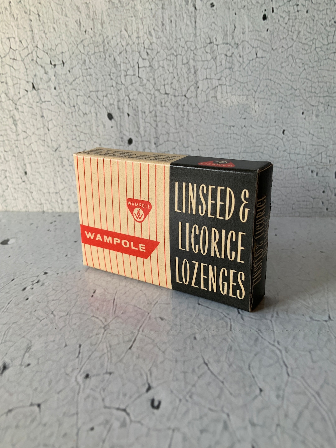 Wampole Lozenges. Licorice and Linseed. Vintage Medicine. Cough Drops