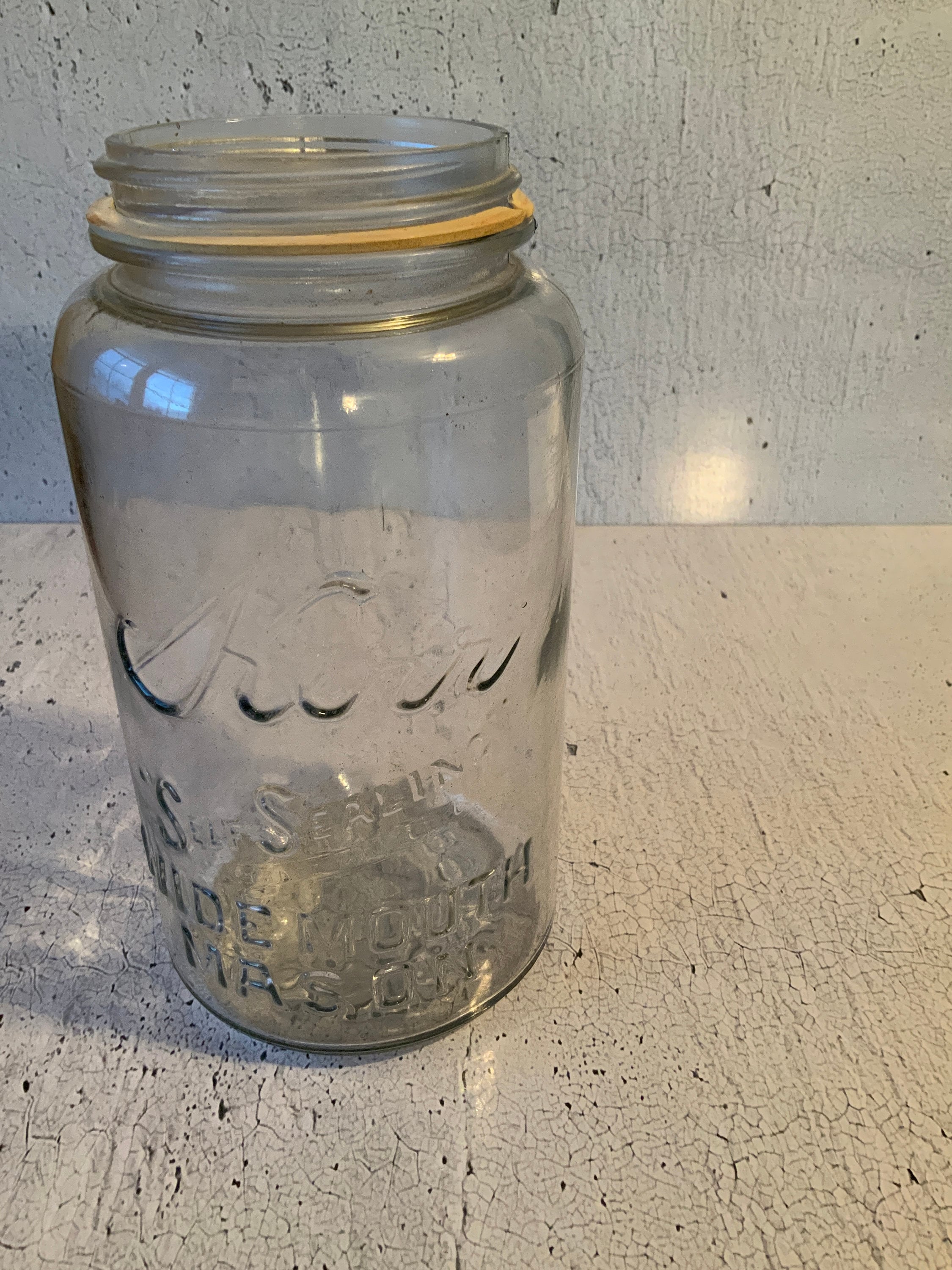 Kerr 'Self Sealing' - U.S. Pat. Off' Square Wide Mouth Pint - Mason Jar  Merchant