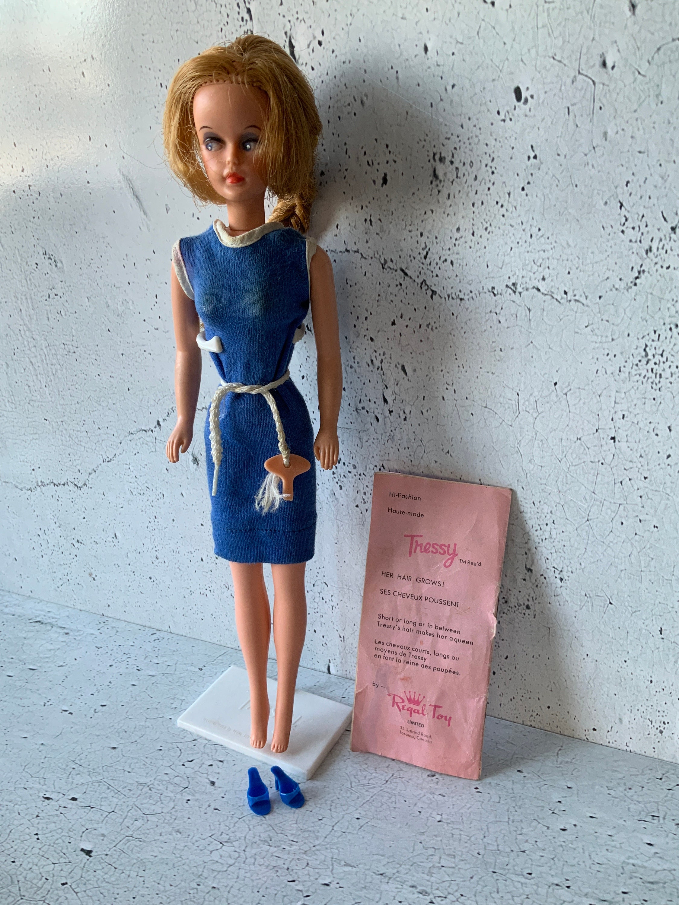 Vintage NASCO Hair Styling Mannequin Kit CLAUDETTE Blonde Doll Head 1967 Box