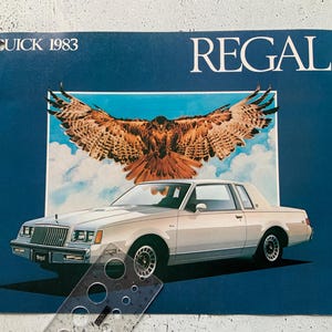 1983 Buick Regal Broschüre. Oldtimer. 8 Seiten. T-Typ. 3.8L-Turbo. 5.7L Auto-Restaurierung. Altes Autozeug. Geschenk für Ihn.