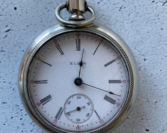 Elgin Pocket Watch. Silveroid case. Antique pocket watch. Designer timepiece. Designer jewelry. #11967356. Working condition. Seven jewels.