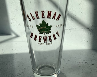 Sällsynt! Sleeman Beaver-logotyp ölglas. Vintage barredskap. Sedan 1834. Aleglas. Ölmugg. Dryckesvaror. Samlarglas. Breweriana.