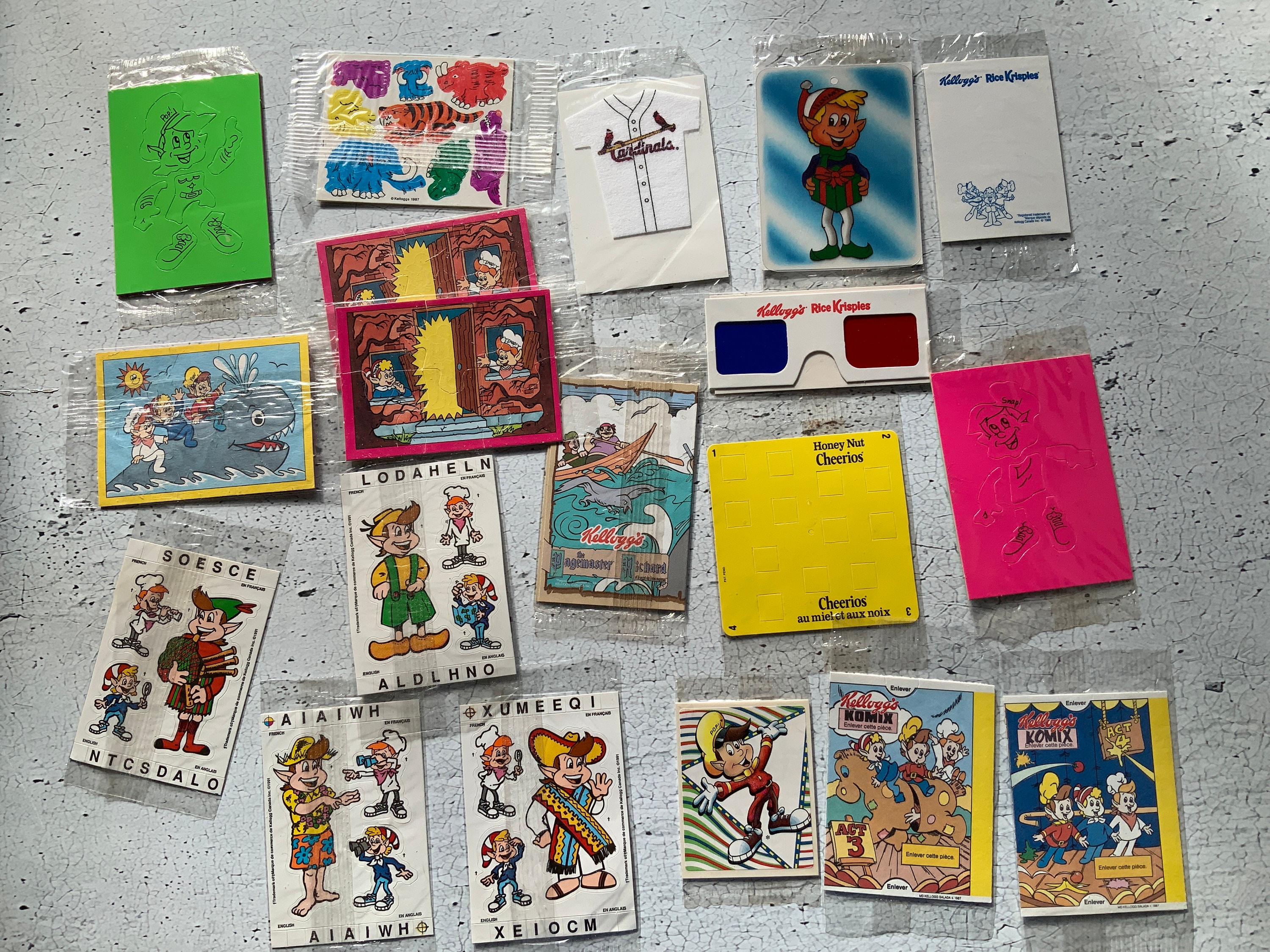 Lot Scellé 15 Jouets Kellogg's 1989 - Tony Le Tigre Machine à Blagues